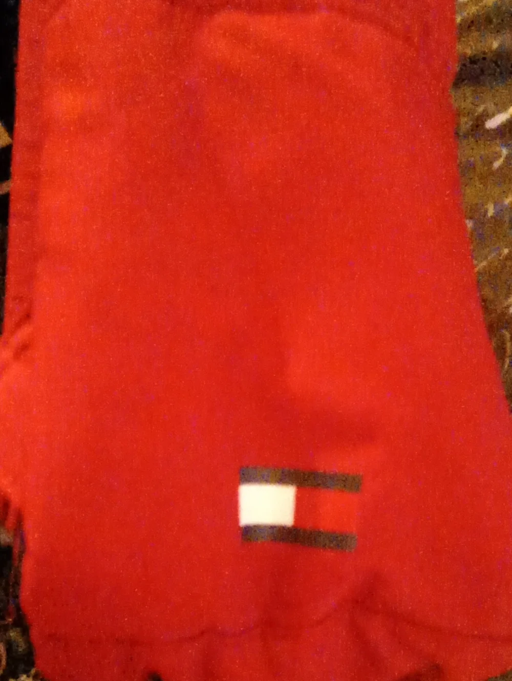 Tommy Hilfiger Red Men's Backpack with Signature Stripe